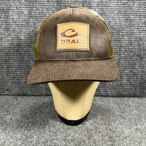 Drake Hat Cap Mens OSFA Snap Back Mesh Trucker Brown Green Outdoor Duck New